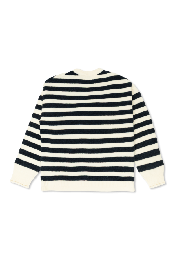 BURBERRYチルドレン ストライプ トレーナー 8Y White Sweater with logo Burberry Kids - Vitkac Australia